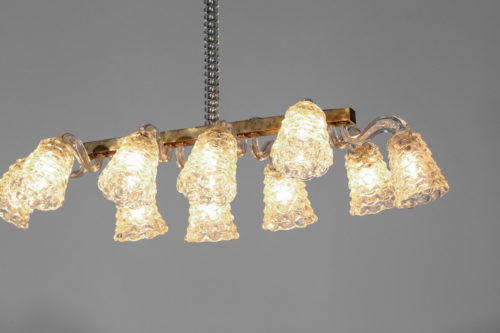 grand lustre italien barovier et toso verre vintage années 50