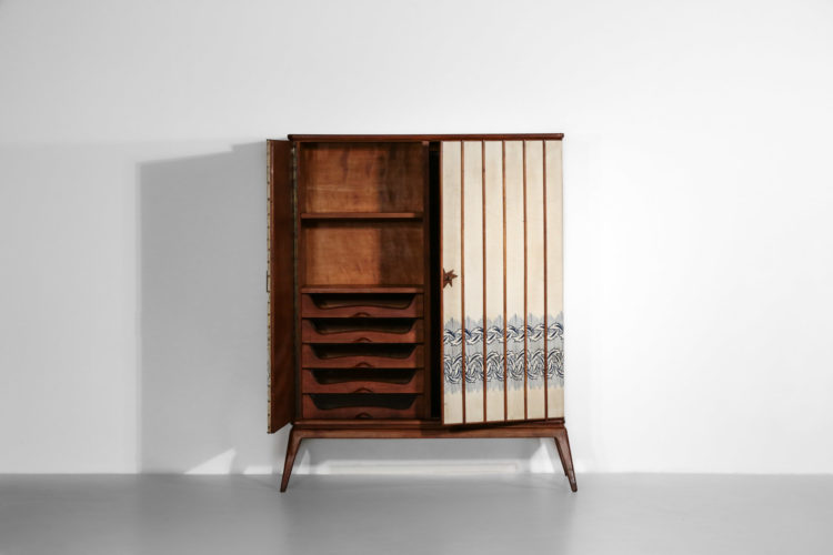 penderie italienne années 60 gio ponti meuble tissus