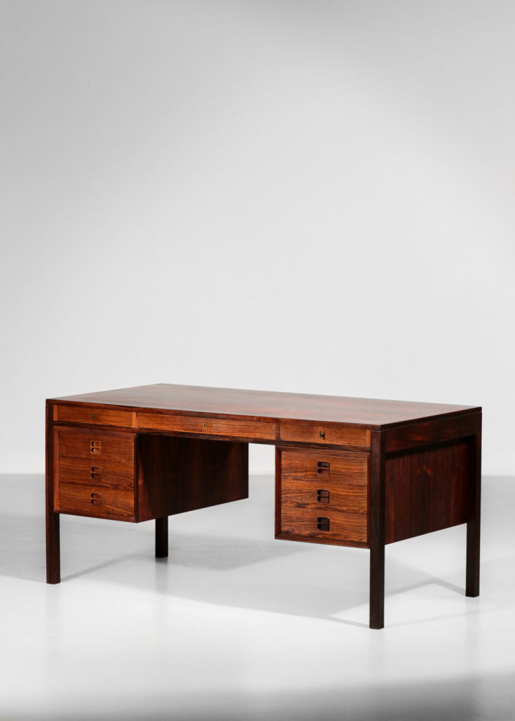 bureau danois arne vodder scandinave palissandre de rio