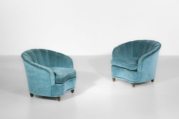 paire de fauteuils italien gio ponti vintage design années 60