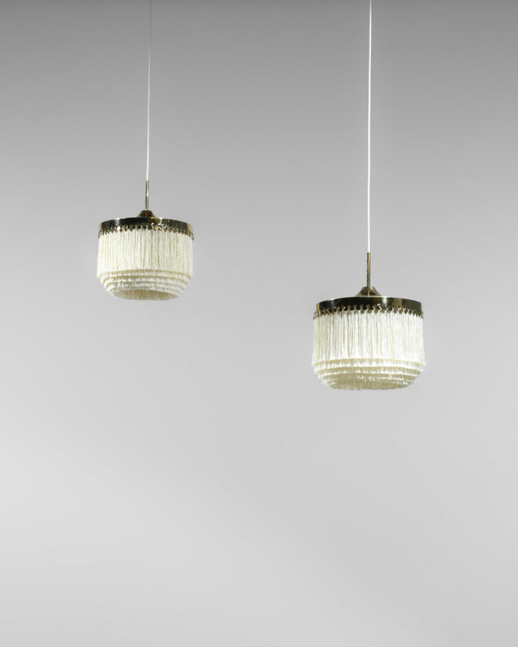 paire de suspension Suedoise Hans Agne Jakobsson frange vintage design17