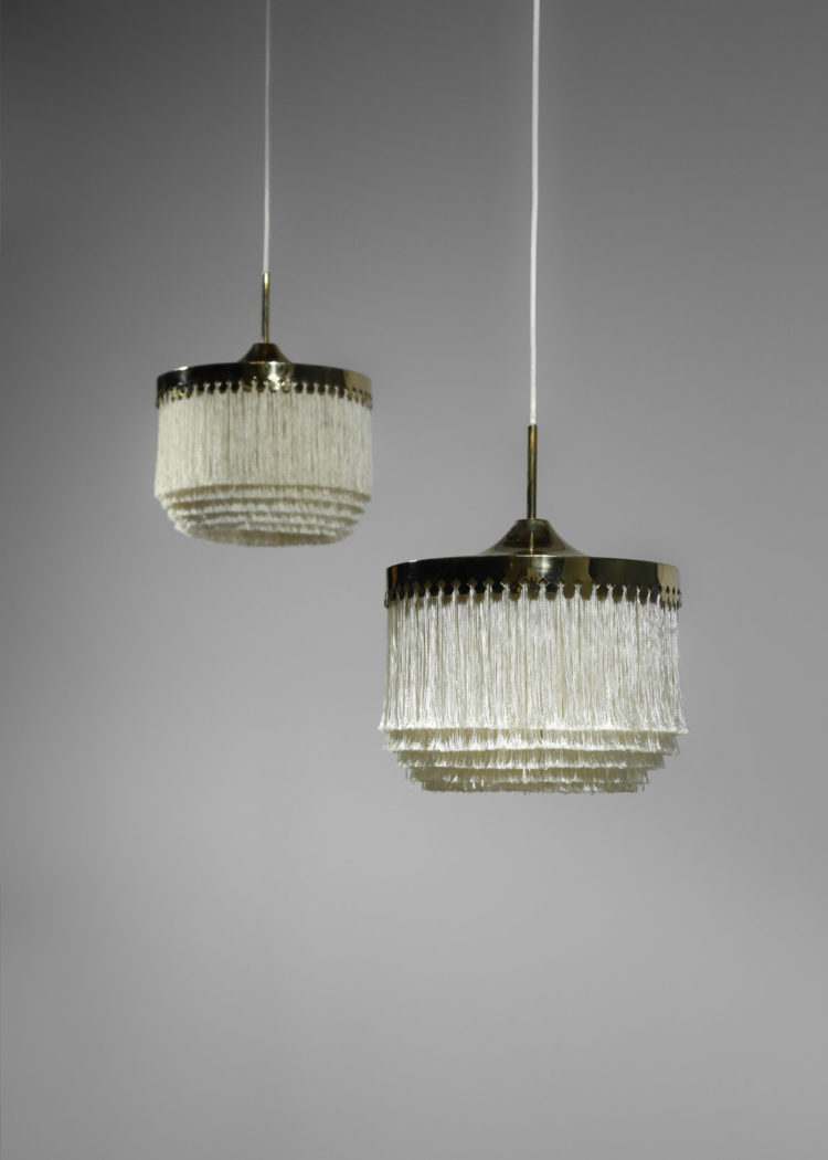 paire de suspension Suedoise Hans Agne Jakobsson frange vintage design17