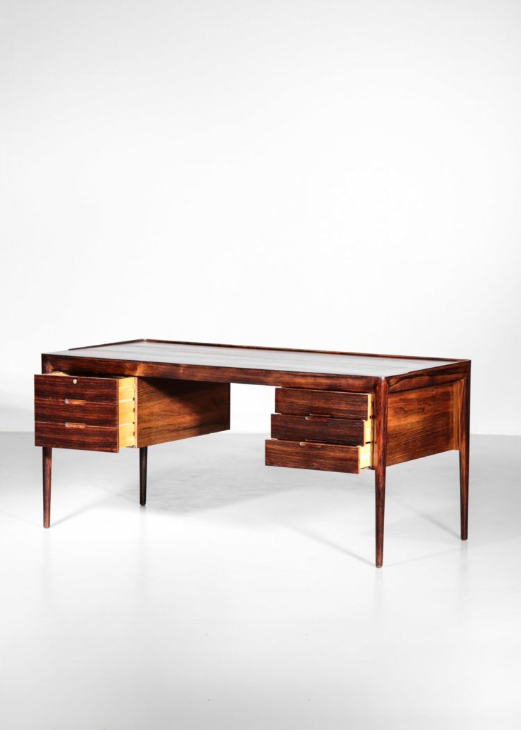 bureau danois scandinave Erik Riisager hansen en palissandre de rio