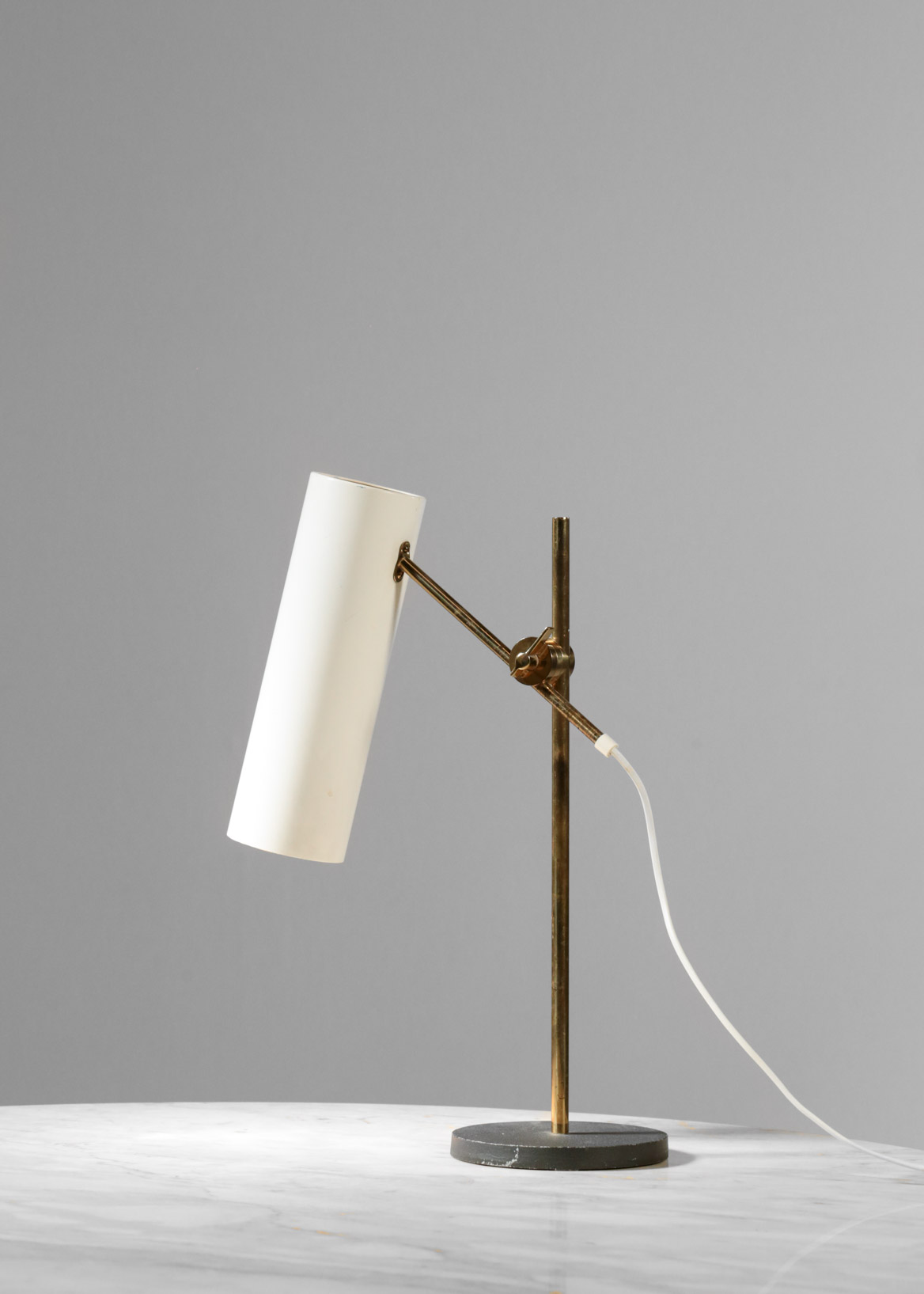 lampe de bureau vintage design années 60 blanche - E173 - Danke Galerie