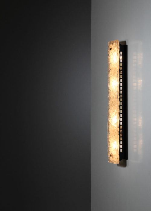 Grande applique dallux francaise vintage années 50 verre