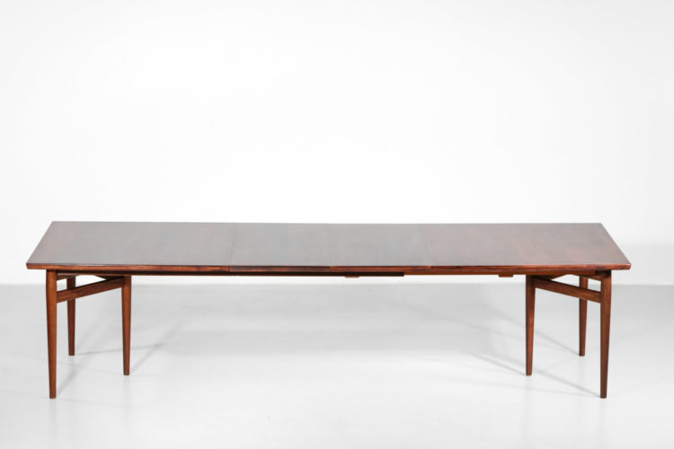 Grande table à manger danoise arne vodder en palissandre de rio scandinave sibast 212 3