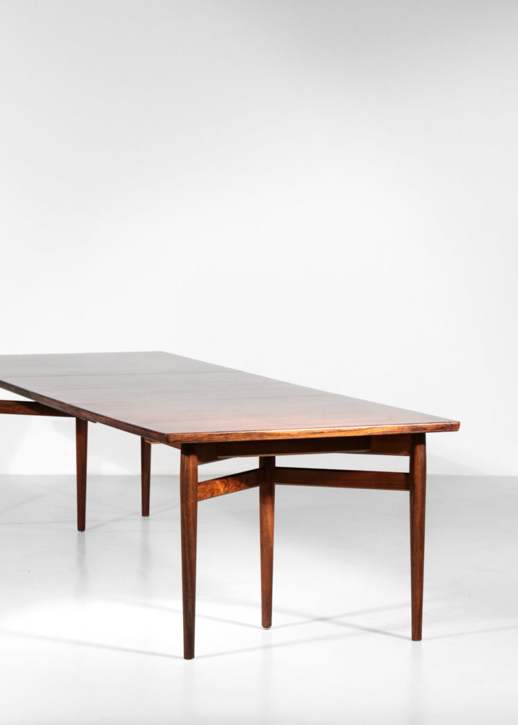 Grande table à manger danoise arne vodder en palissandre de rio scandinave sibast 212 3