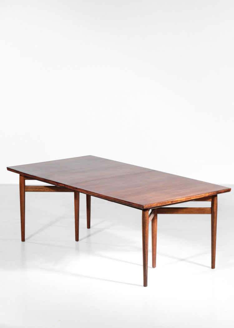 Grande table à manger danoise arne vodder en palissandre de rio scandinave sibast 212 3