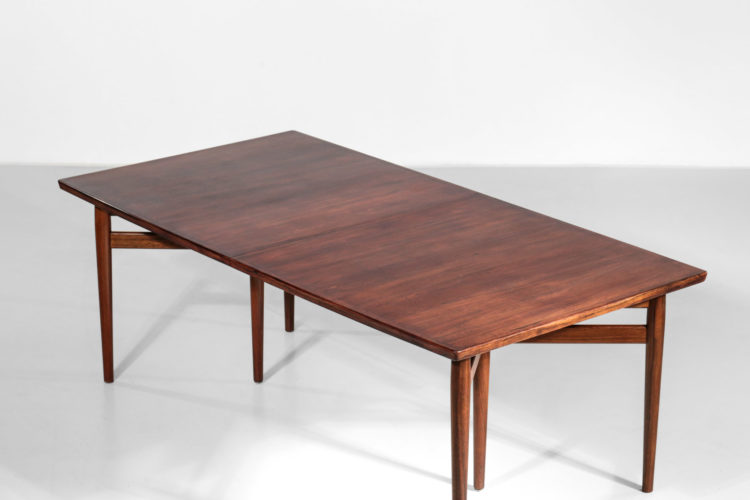 Grande table à manger danoise arne vodder en palissandre de rio scandinave sibast 212 3