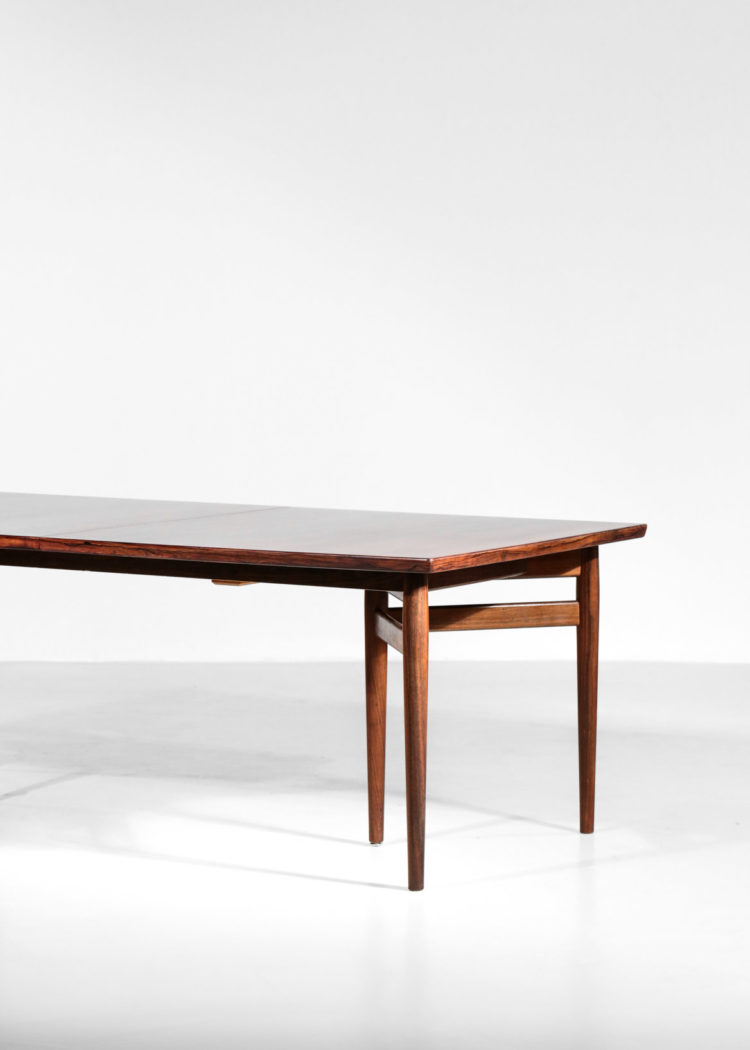 Grande table à manger danoise arne vodder en palissandre de rio scandinave sibast 212 3