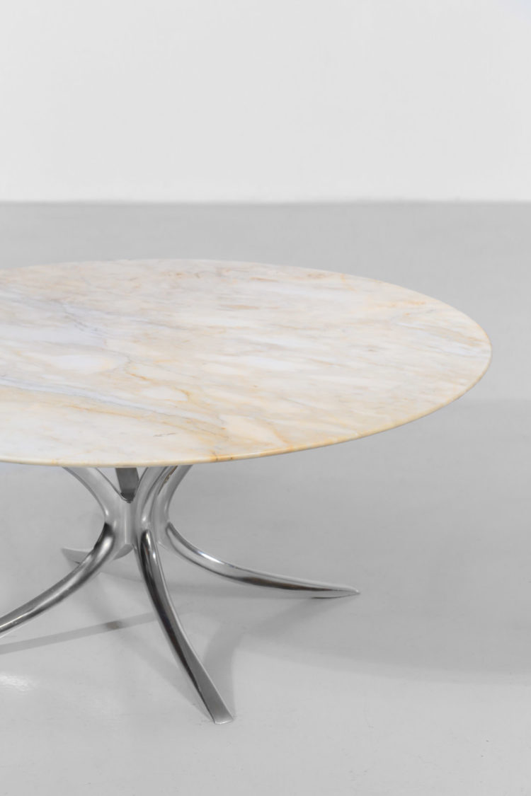 table basse ronde en marbre années 60 vintage 9