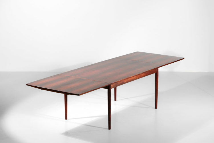 grande table a manger arne vodder danoise scandinave en palissandre de rio années 60