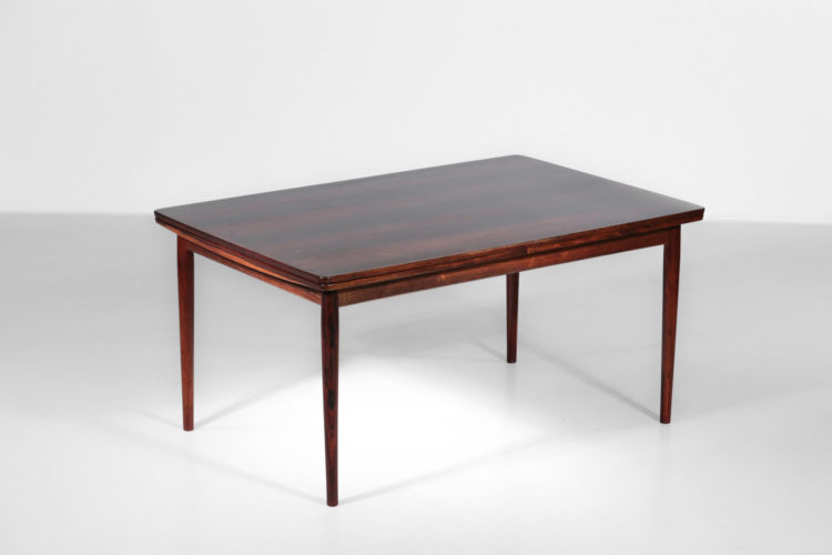 grande table a manger arne vodder danoise scandinave en palissandre de rio années 60