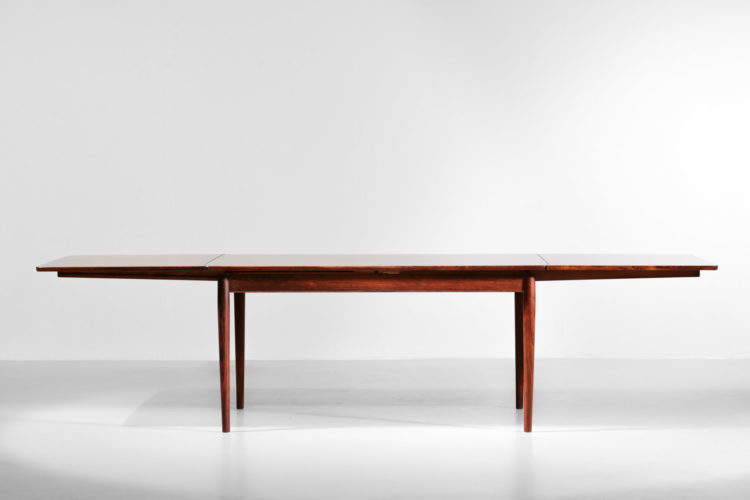 grande table a manger arne vodder danoise scandinave en palissandre de rio années 60