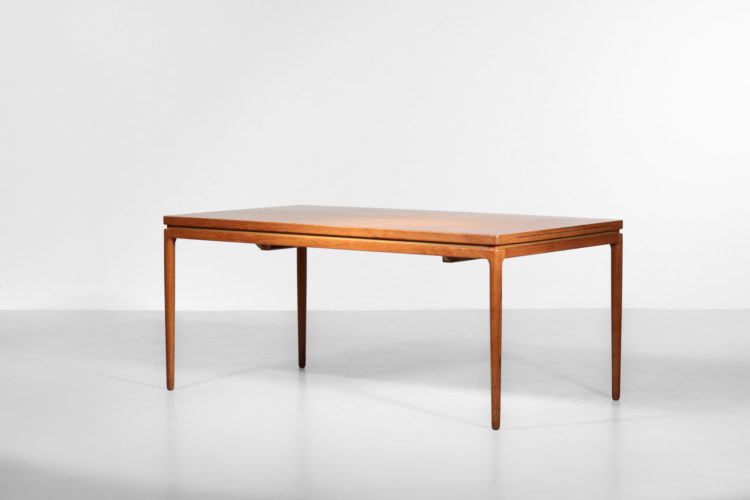 Table à manger danoise en teck Johannes Andersen Éditeur CHR Linneberg 1960 scandinave