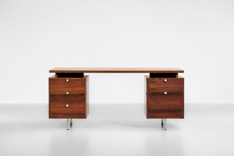 bureau george Nelson vintage années 60 palissandre design americain