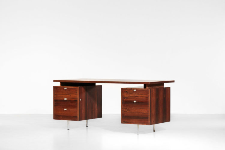 bureau george Nelson vintage années 60 palissandre design americain