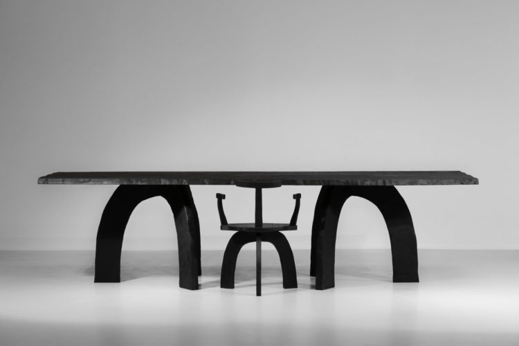 grande table à manger vincent vincent bois brulé design 61