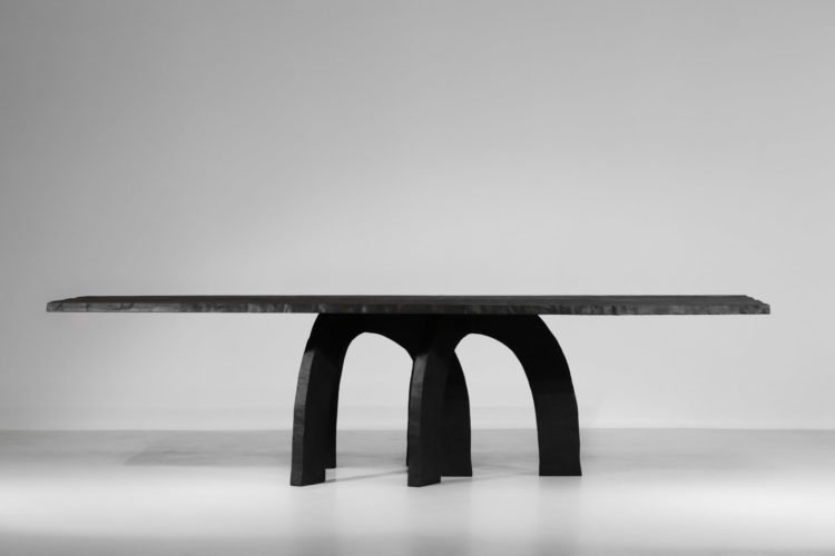 grande table à manger vincent vincent bois brulé design 61