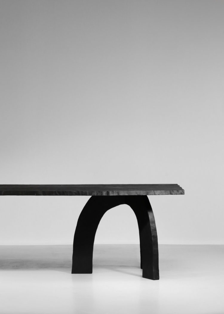 grande table à manger vincent vincent bois brulé design 61