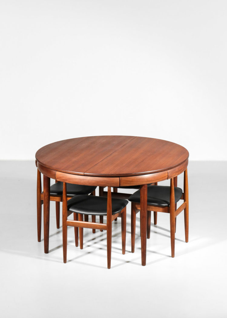 hans olsen set de table danois chaise et table teck scandinave