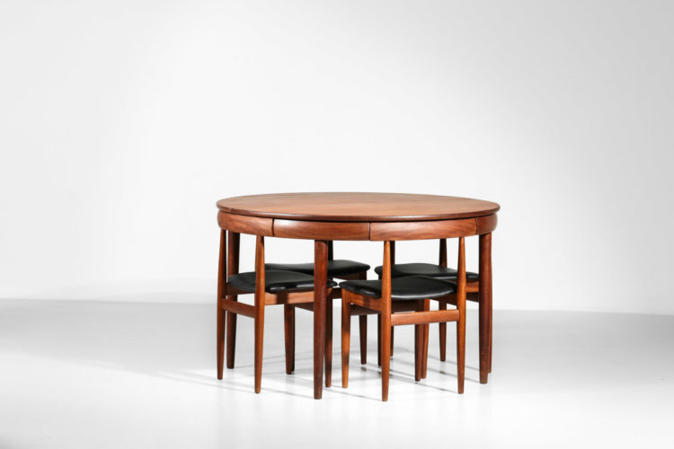 hans olsen set de table danois chaise et table teck scandinave