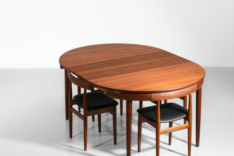 hans olsen set de table danois chaise et table teck scandinave