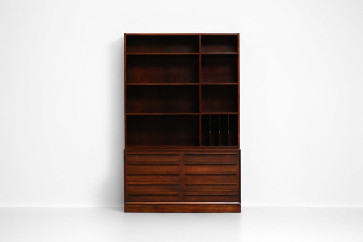 bibliotheque danoise scandinave par H P Hansen palissandre de rio