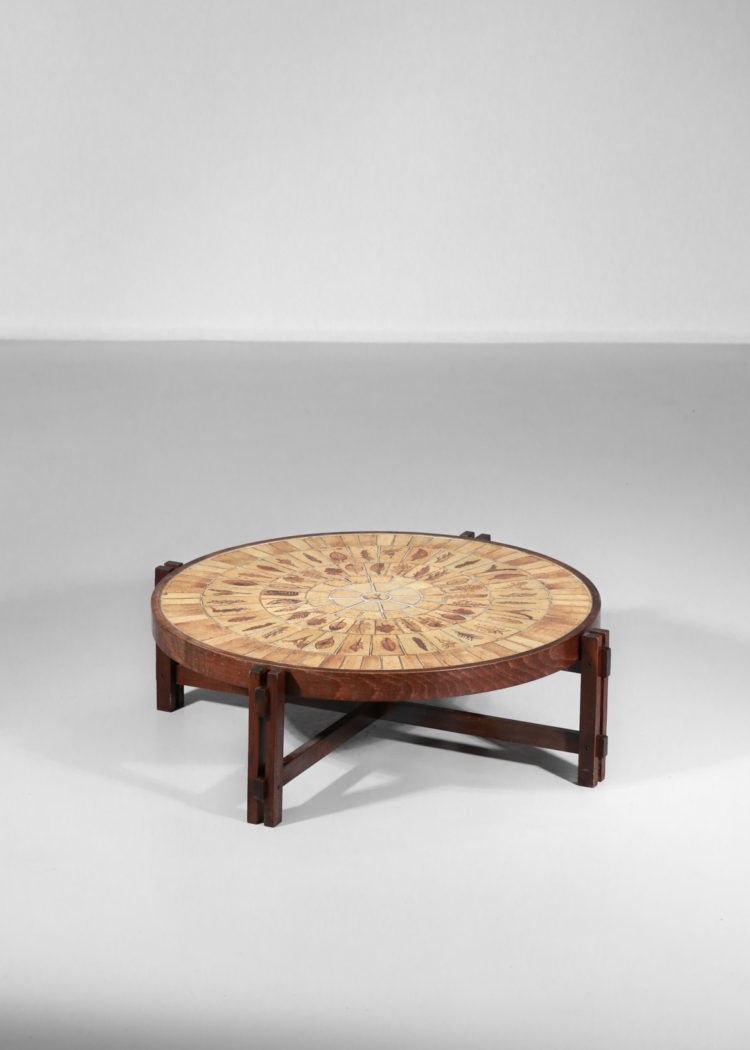 table basse ceramique roger capron modele herbier