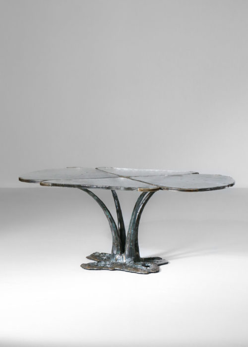 table basse lothar klute bronze design allemand verre 1
