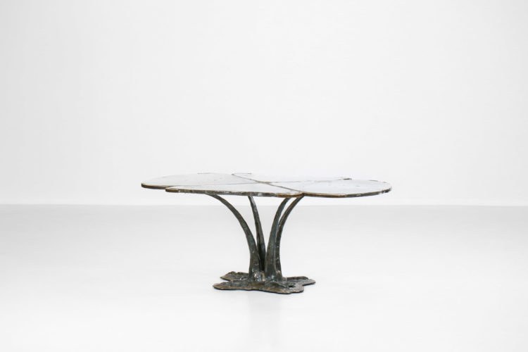 table basse lothar klute bronze design allemand verre 1