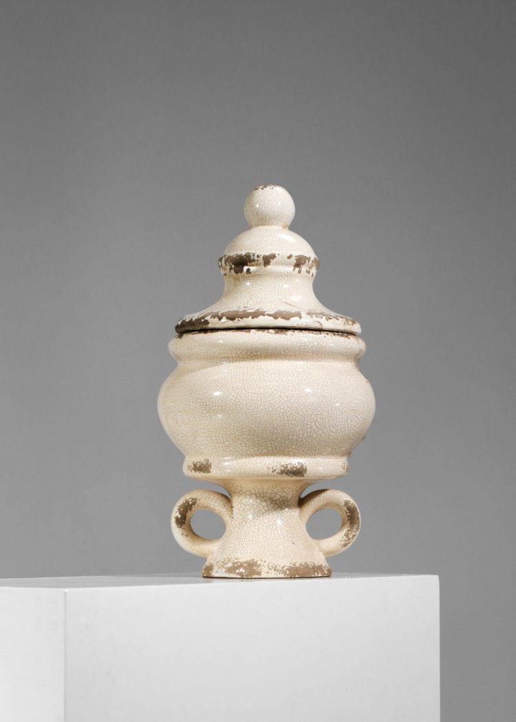 vase pot en ceramique craquelé dans le gout de jean michel frank