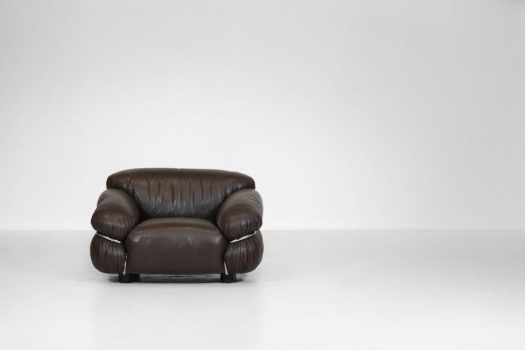 fauteuil Gianfranco Frattini sesann cassina cuir vintage 7