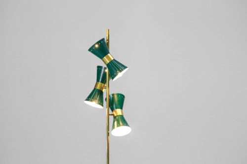 lampadaire italienne moderne 3 diabolo style vintage vert 2