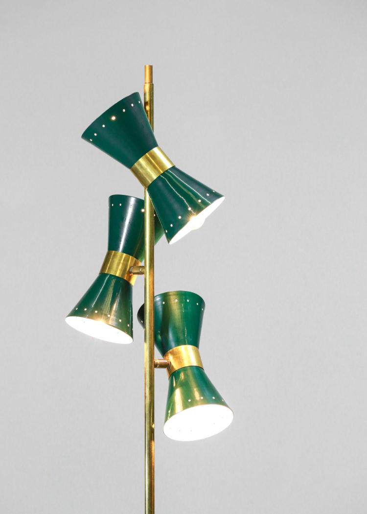 lampadaire italienne moderne 3 diabolo style vintage vert 2