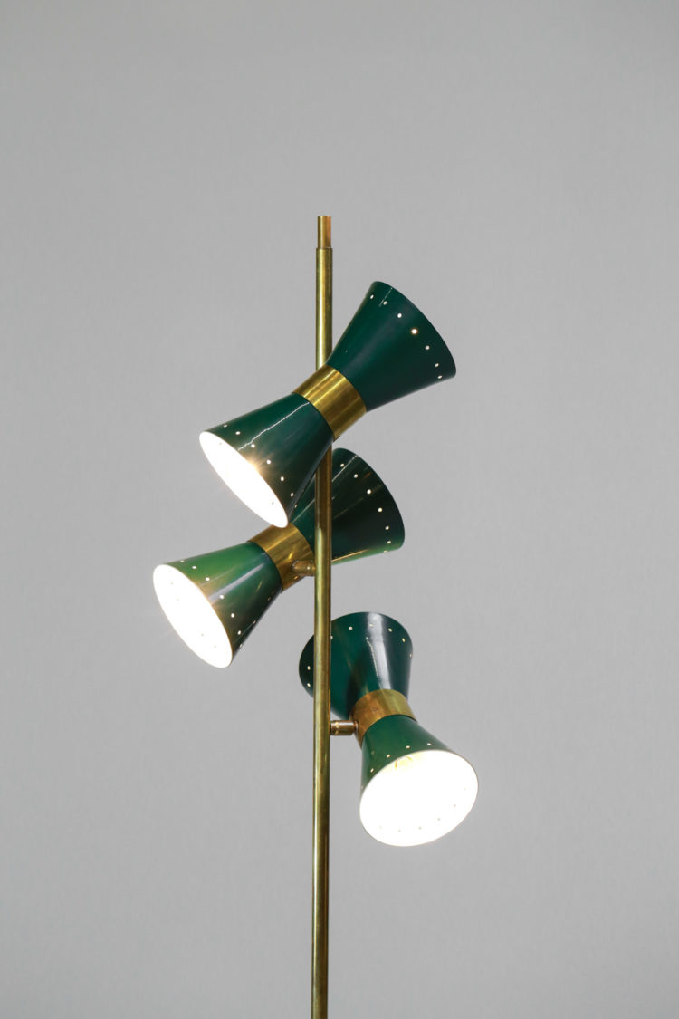 lampadaire italienne moderne 3 diabolo style vintage vert 2