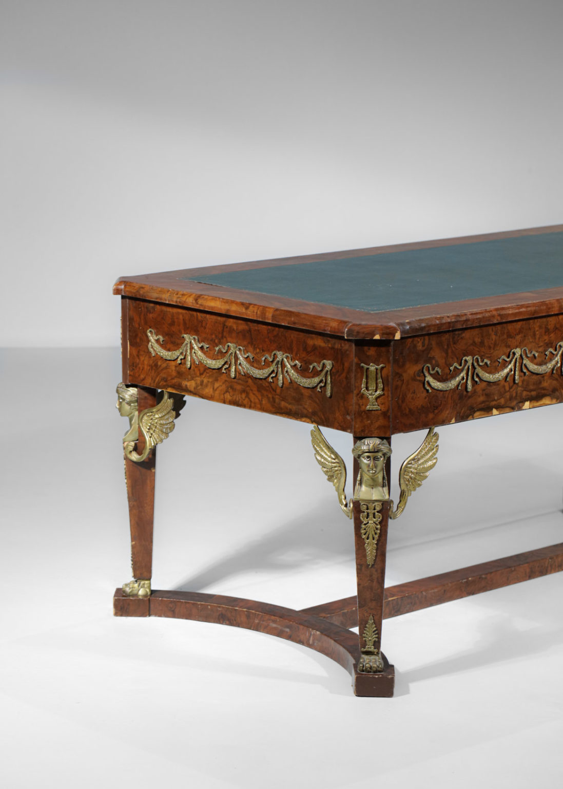 Anglais Chef Bureau Acajou XXL Bureau Mobilier de Bureau Antique Palazzo Exclusif