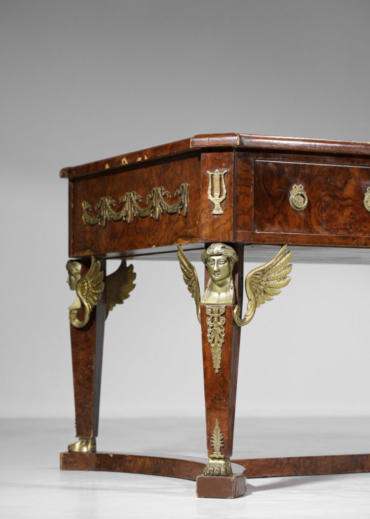 bureau francais style empire colonial bronze et acajou E404