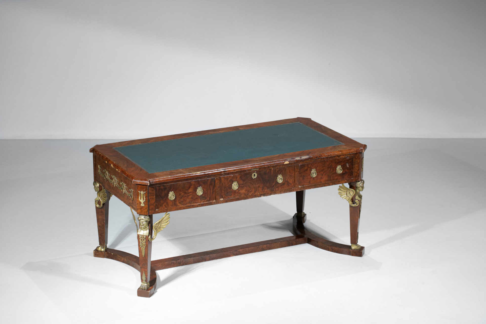 Bureau Colonial Antik En Mahogany De Luxe