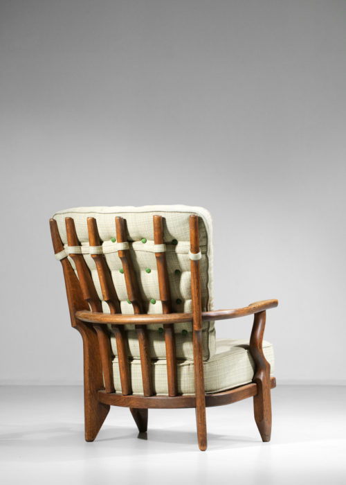 fauteuil grand repos madame par guillerme et chambron vintage francais E534