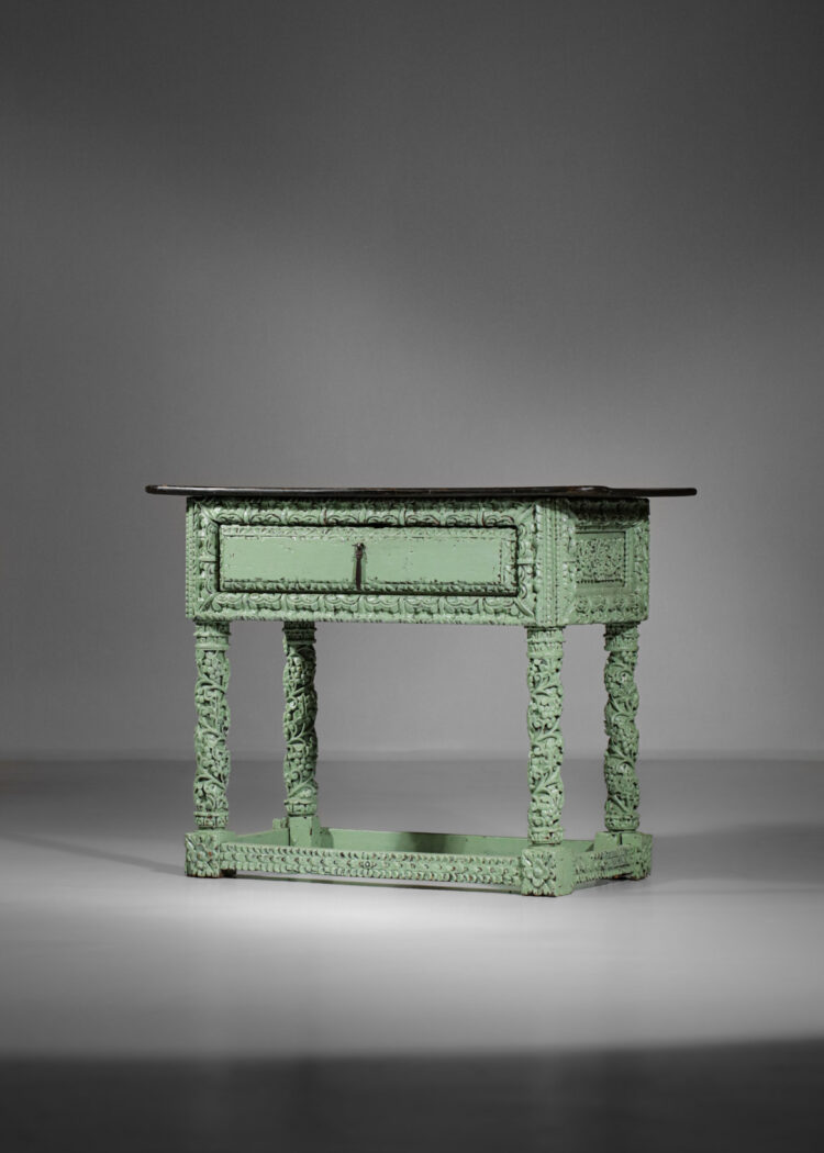 meuble console XIX siecle en bois sculpté piece unique E383