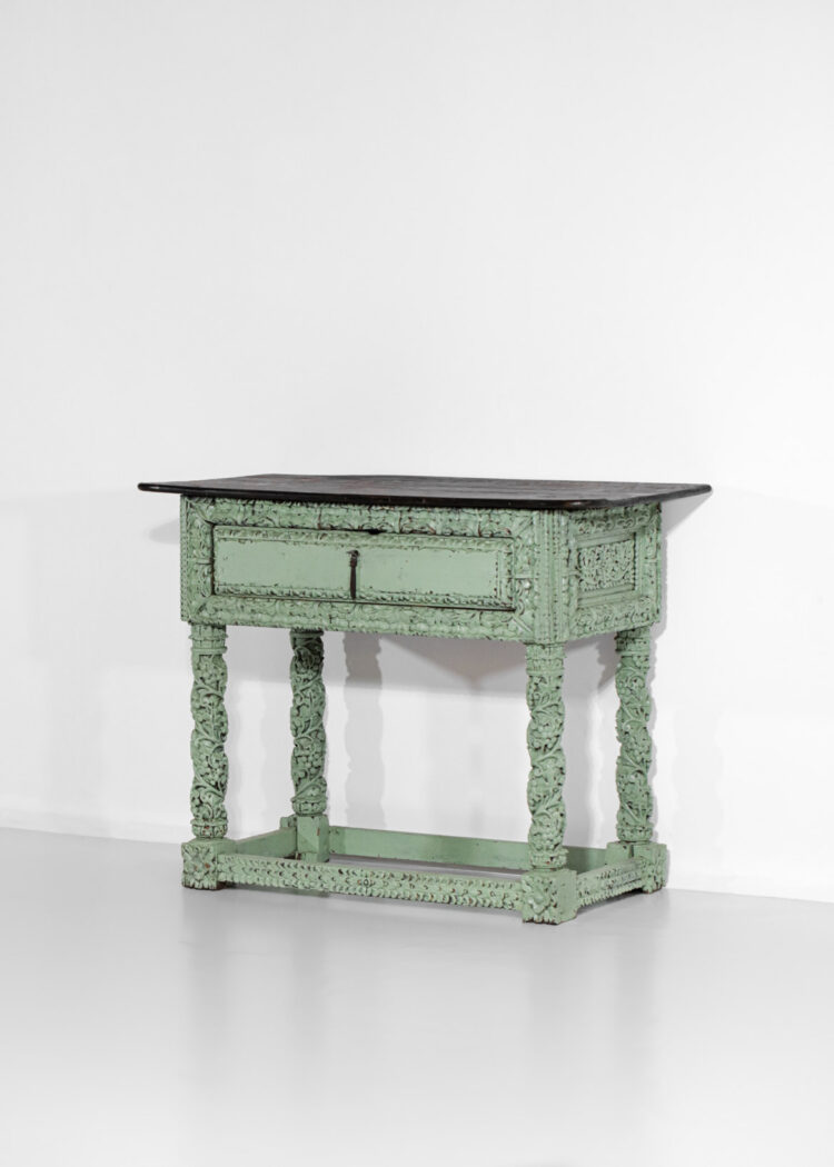 meuble console XIX siecle en bois sculpté piece unique E383