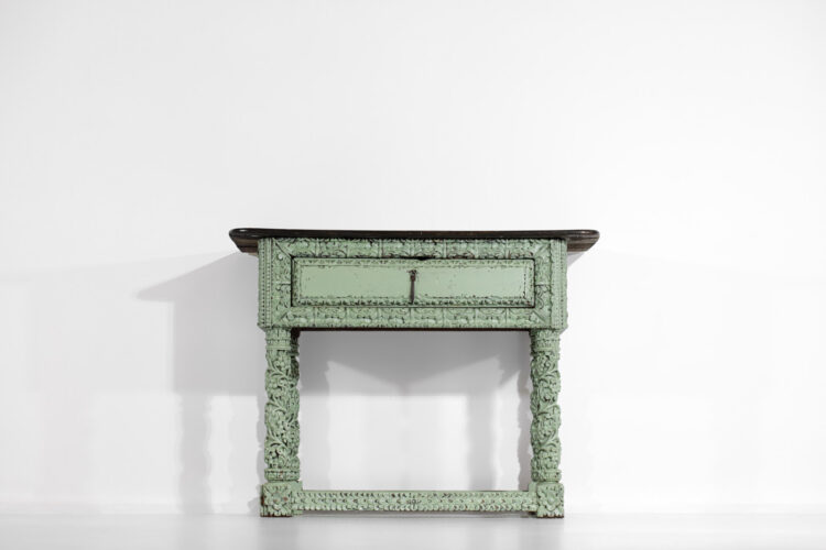 meuble console XIX siecle en bois sculpté piece unique E383