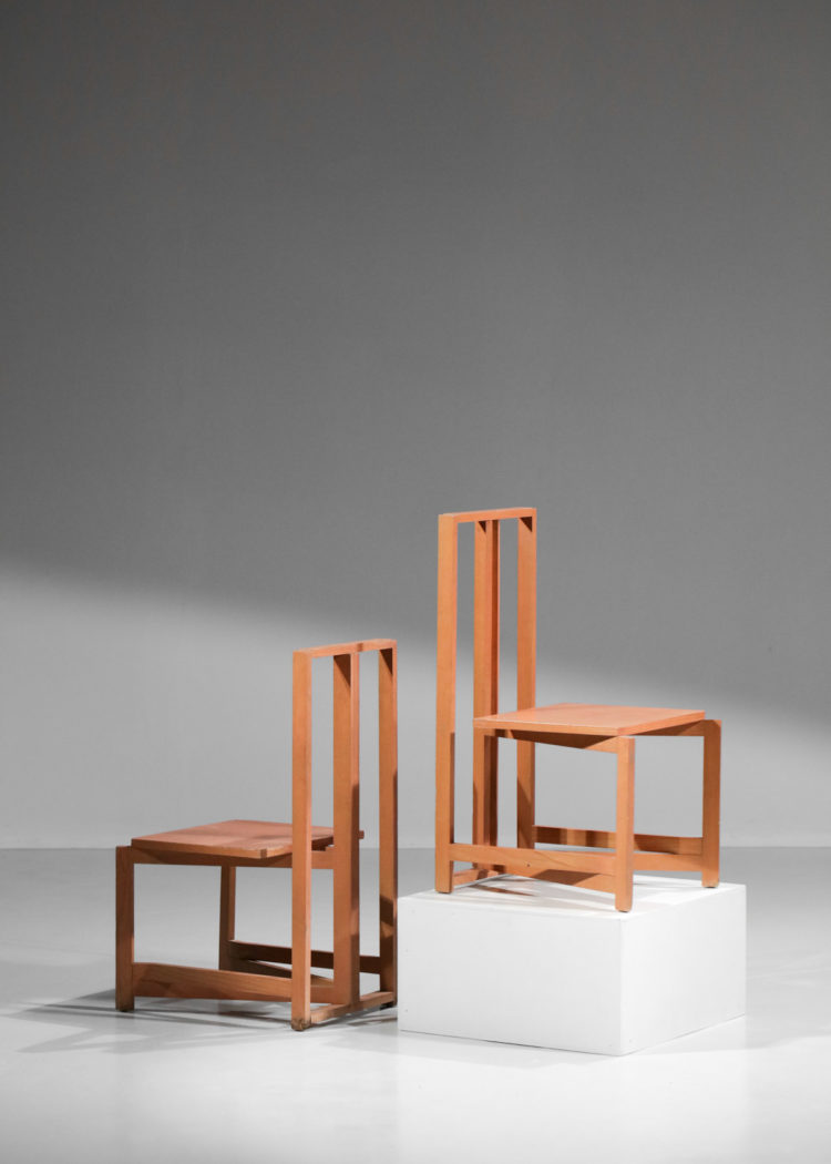 paire de chaise philippe parent design moderniste bauhaus vintage7