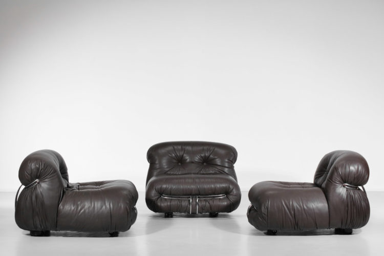 tobbia scarpa soriana set de trois fauteuil italien cassina E393