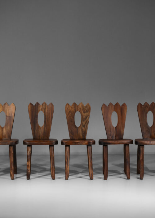 chaises francaise regionaliste en orme massif style hanninen olavi 2