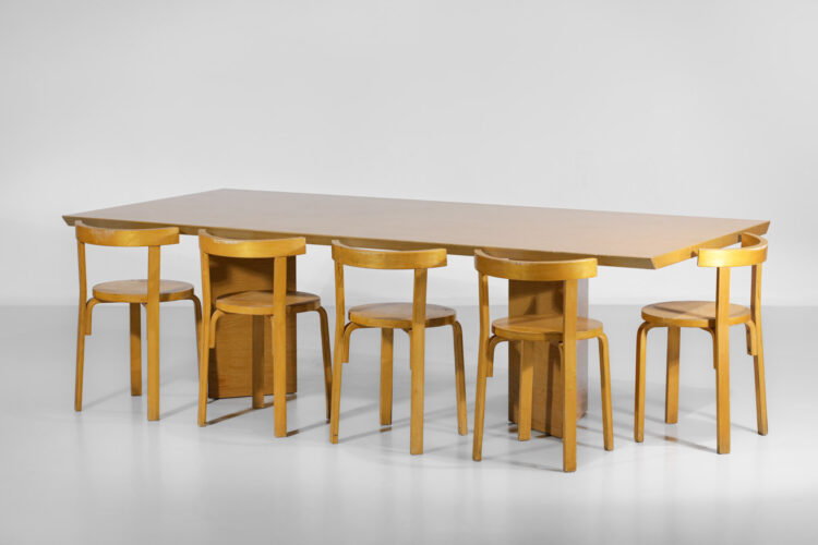 grande table à manger italienne saporiti années 70 E413