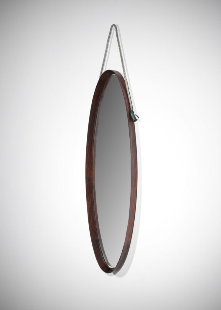 miroir italien ovale en palissandre E396