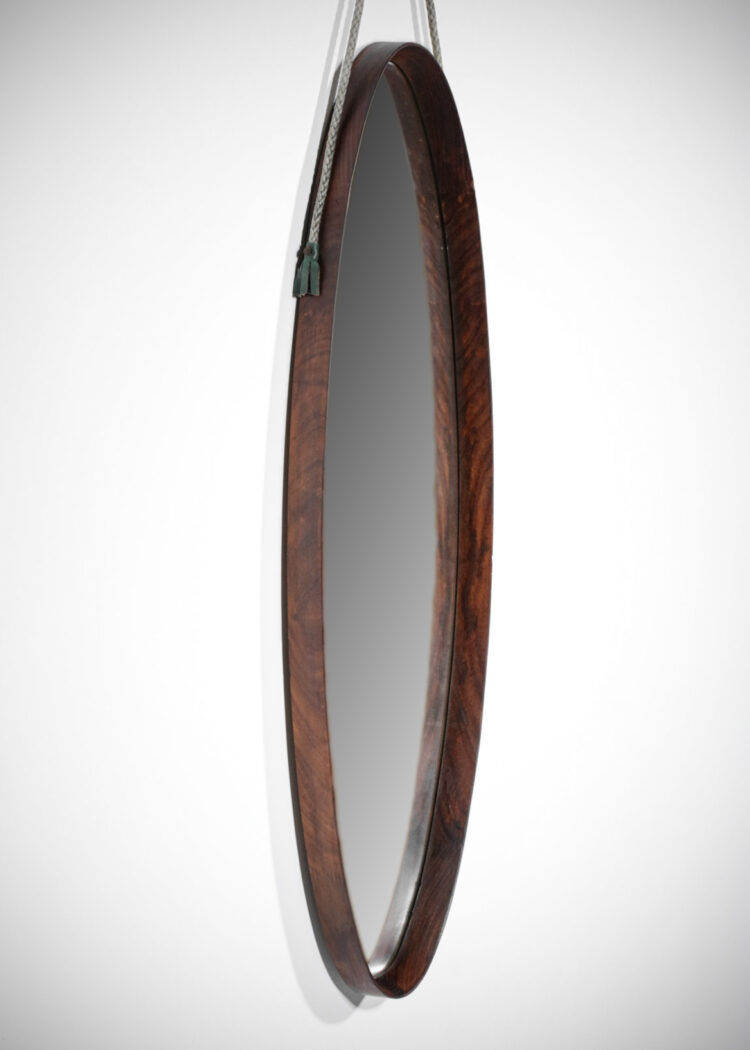 miroir italien ovale en palissandre E396