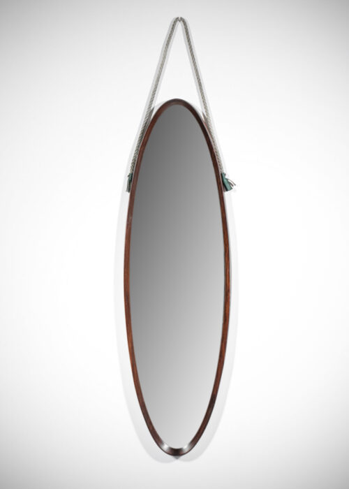 miroir italien ovale en palissandre E396